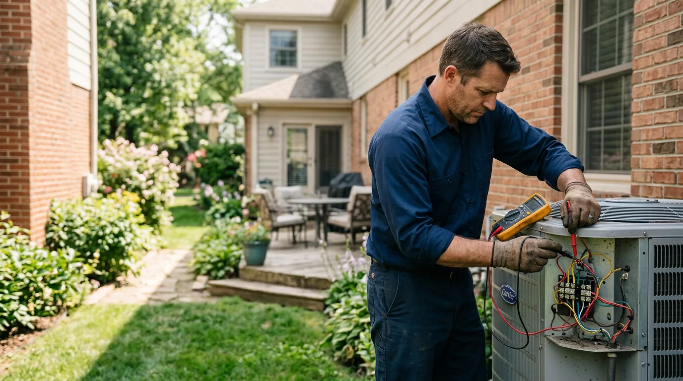 HVAC technician working near Hampden, MA